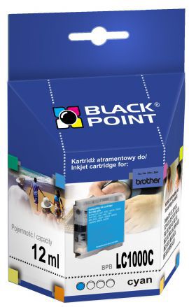 Tusz BLACK POINT BPBLC1000C Niebieski