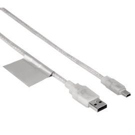 Kabel USB A - USB mini B 1,8m biały