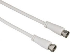 Kabel antenowy HAMA Wtyk F - Wtyk F 90dB 1.5 m Biały