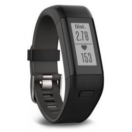 Monitor aktywności fizycznej i snu GARMIN Vivosmart HR+ rozmiar normalny Czarny/szary