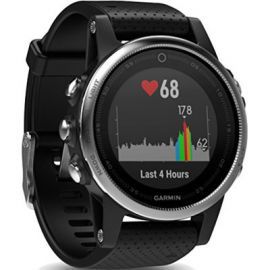 Zegarek sportowy z GPS GARMIN Fenix 5S Srebrny z czarnym paskiem 010-01685-02