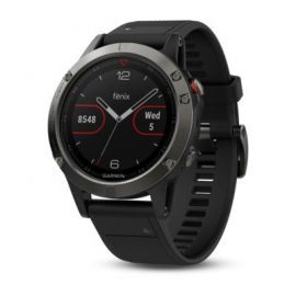 Zegarek sportowy z GPS GARMIN Fenix 5 HR Stalowoszary z czarnym paskiem 010-01688-00