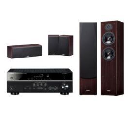 Yamaha MusicCast RX-V483 (czarny), NS-F51/NS-P51 (orzech)