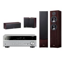 Yamaha MusicCast RX-V483 (tytanowy), NS-F51/NS-P51 (orzech)